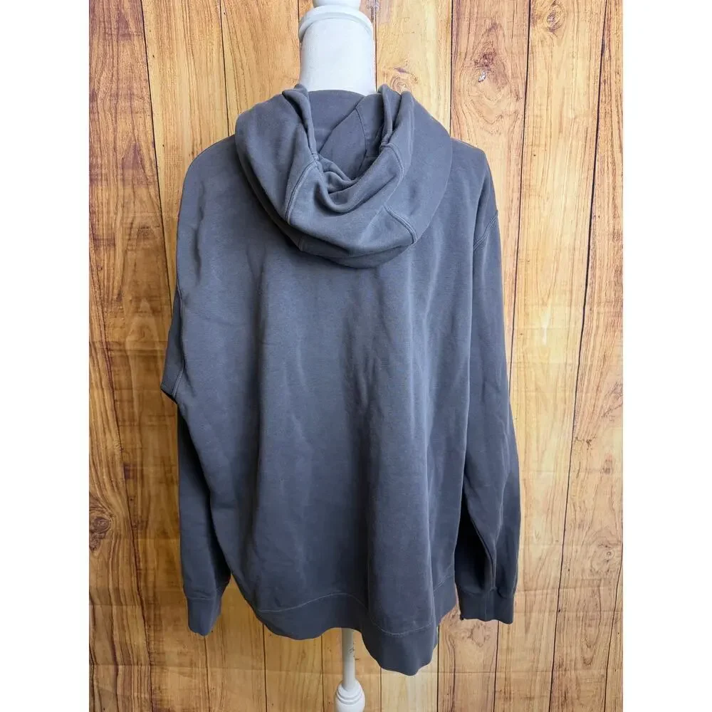 Nike Unisex Embroidered Rose Charcoal Gray Hoodie Size XL